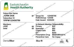 Saskatchewan health insurance card
